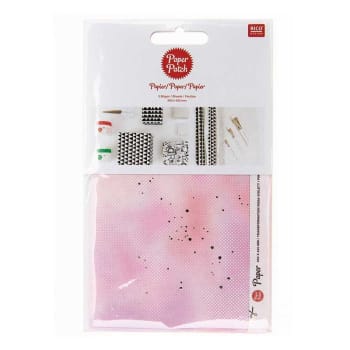 PATCH - Papier patch flou rose & violet 30x42cm