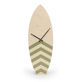 REEF KAKI - Horloge surf en bois kaki H46,2cm
