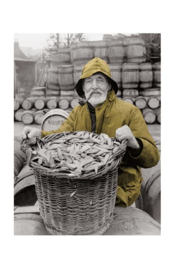 KELEPOQ COULEUR - Photo ancienne couleur pêche n°81 cadre noir 100x150cm