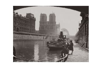 VILLES - Photo ancienne noir et blanc Paris n°01 cadre noir 70x105cm