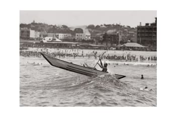 MER - Photo ancienne noir et blanc mer n°46 cadre noir 40x60cm