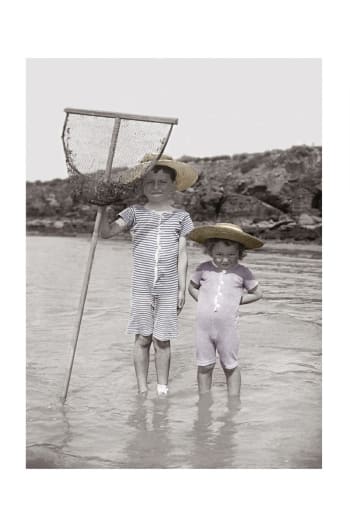 KELEPOQ COULEUR - Photo ancienne couleur enfance n°33 cadre noir 30x45cm