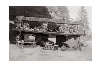 ENFANCE - Photo ancienne noir et blanc enfance n°19 cadre noir 40x60cm