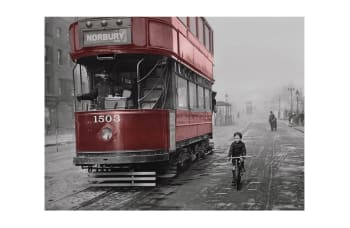 KELEPOQ COULEUR - Photo ancienne couleur ville n°02 cadre noir 100x150cm