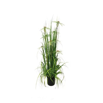 Aquaplanter - Plante graminée avec fleurs artificielle h120cm