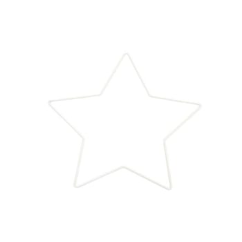 ÉTOILE - Stella metallica bianca 21X20 cm