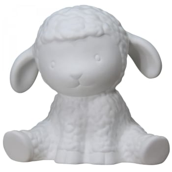 MOUTON - Lampe à poser mouton blanc en porcelaine