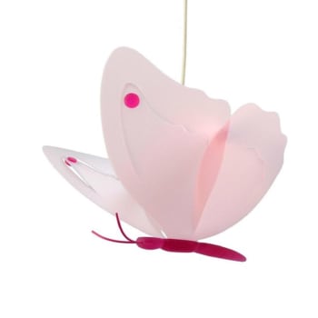 Lampada a sospensione per bambini Farfalla Rosa 45 cm