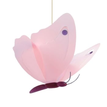 Lampada a sospensione per bambini Farfalla Viola 45 cm