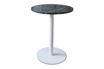 Lasby - Table bistrot en mabre vert