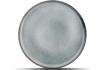DUNA - Assiette plate bleu  Ø 27cm - Lot de 4