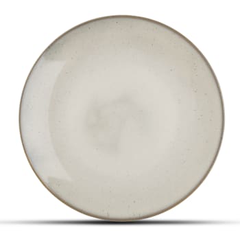ADARE - Assiette plate beige Ø 27cm - Lot de 4