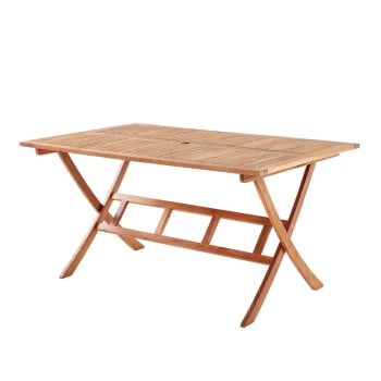 Table pliante en acacia 130 x 65 cm - Mobilier pour le jardin - Tikamoon