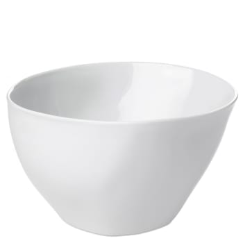 AFFAMÉ - Grand bol porcelaine blanc brillant D16cm