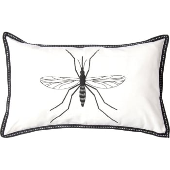 Mosquito - Funda de cojín algodón 50x30 negro