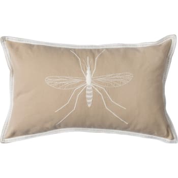 Mosquito - Housse de coussin coton  50x30 sable
