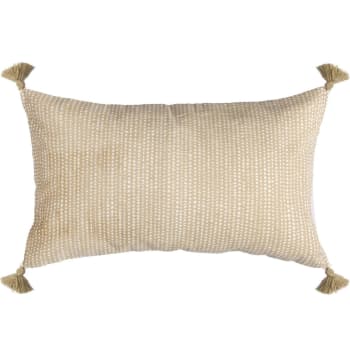 Dots - Fodera per cuscino velluto di cotone 50x30 sabbia
