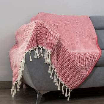 FY FIBER HOUSE Coperta In Pile A Nido D'Ape – Morbida E Calda, 130x150 Cm, Colore Cammello, Perfetta Per Divano E Viaggi - 3
