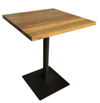 COFFEE - Table carree bois massif L60