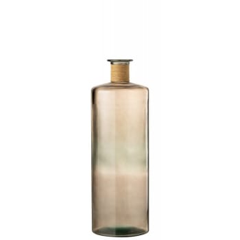 SAFARI - Vase verre marron clair H75cm