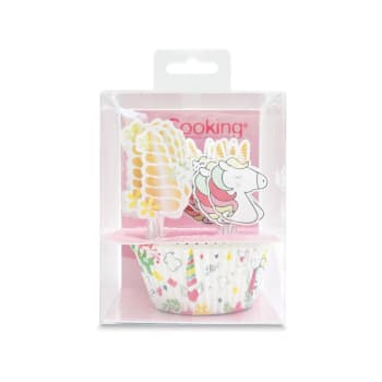 CAKE - 24 caissettes et 24 cake toppers licorne