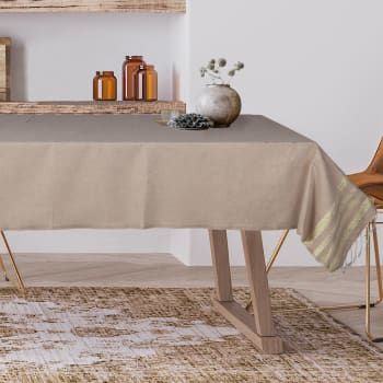 Warm Home Designs Tovaglia Rettangolare In Pizzo 152x300 Cm – Colore Champagne Con Motivo Geometrico – Elegante Per Banchetti, Matrimoni E Cene Di Natale