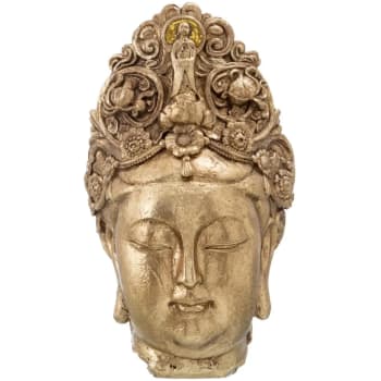 BOUDDHA - Grande statue en résine tête Bouddha H67cm