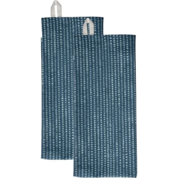 Dots - Paño de cocina (x2) algodón 50x75 azul pavo real