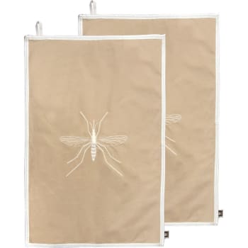 LinenMe Strofinacci Florence 2 Pezzi - 40x68 Cm - 53% Lino 47% Cotone - Colore Blu Cinque - Lavabili In Lavatrice
