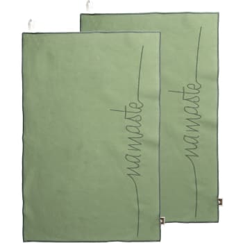 Namaste - Paño de cocina (x2) algodón 50x75 verde liquen