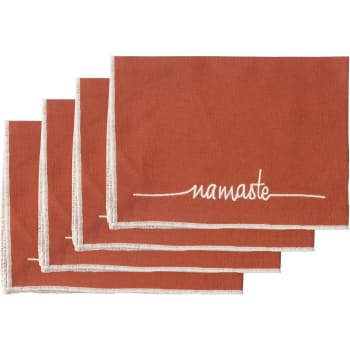 Namaste - Sets de table (x4) coton  35x50 terracotta