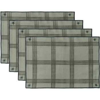 Madras - Sets de table (x4) coton  35x50 vert lichen