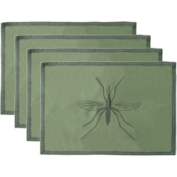 Mosquito - Mantel individual (x4) algodón 35x50 verde liquen