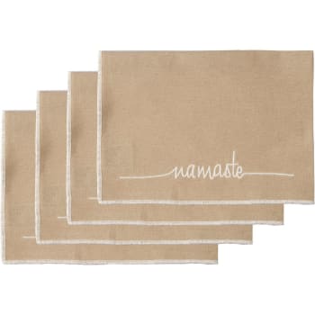 Namaste - Tovagliette (x4) cotone 35x50 sabbia