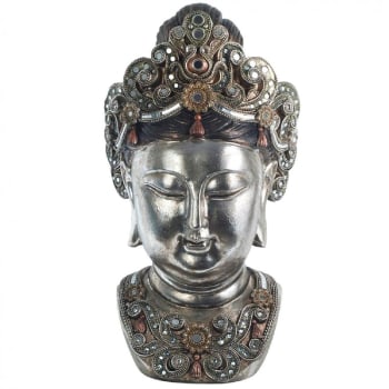 BOUDDHA - Grande statue en résine tête Bouddha H60cm