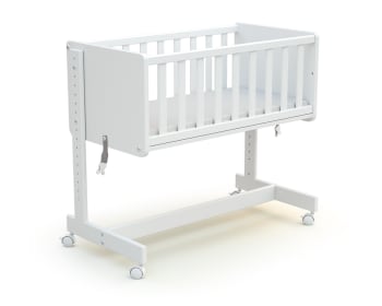 HOMCOM Culla Fianco Letto con Altezza Regolabile, Lettino Co-Sleeping  Pieghevole con Tessuto a Rete e Borsa di Trasporto, 86x50x83cm, Grigio