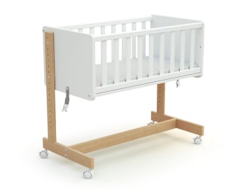 Confort - Culla convertibile co-sleeping in legno Bianco e Faggio 40 x 80 cm