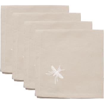 Mosquito - Serviettes de table (x4) coton  45x45 sable