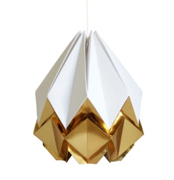 ORIGAMI - Lámpara para colgar de papel bicolor de origami - Talla XL