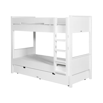 Combiflex - Lit superposé 90x200 échelle droite blanc