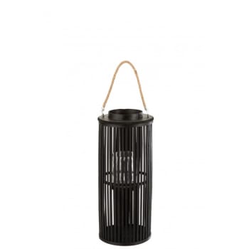 TUBE - Lanterne bambou noir H60cm