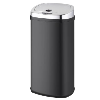 Largo - Poubelle de cuisine automatique Acier inoxydable Noir 42 L