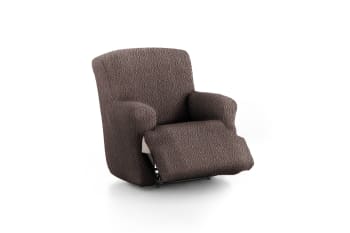 EYSA - Housse de fauteuil relax XL extensible marron 60 - 110 cm