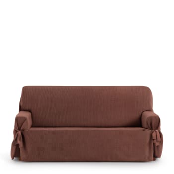 EYSA - Housse de canapé 3 places avec des rubans orange 180 - 230 cm