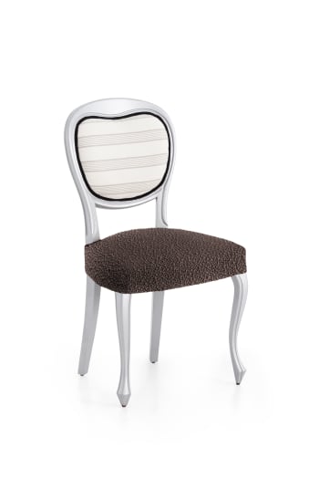 EYSA - Pack 2 housses de chaise extensible marron 40 - 50 cm