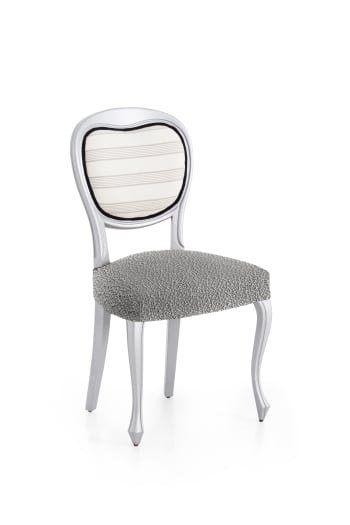 EYSA - Pack 2 housses de chaise extensible gris clair 40 - 50 cm