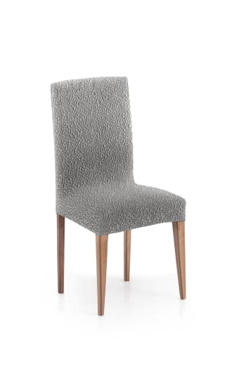 EYSA - Pack 2 housses de chaise avec dossier extensible gris clair 40 - 50 cm
