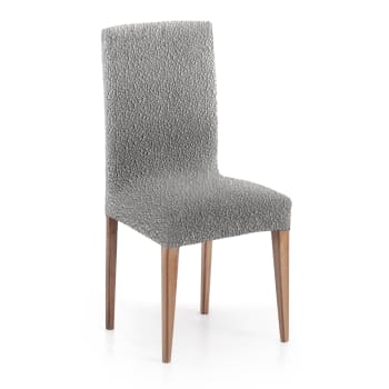 EYSA - Pack 2 fundas de silla con respaldo elástica gris claro 40 - 50 cm