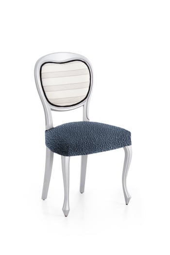 EYSA - Pack 2 housses de chaise extensible bleu 40 - 50 cm
