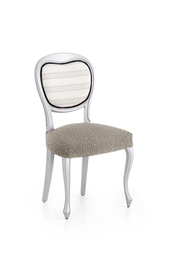 EYSA - Pack 2 housses de chaise extensible taupe 40 - 50 cm